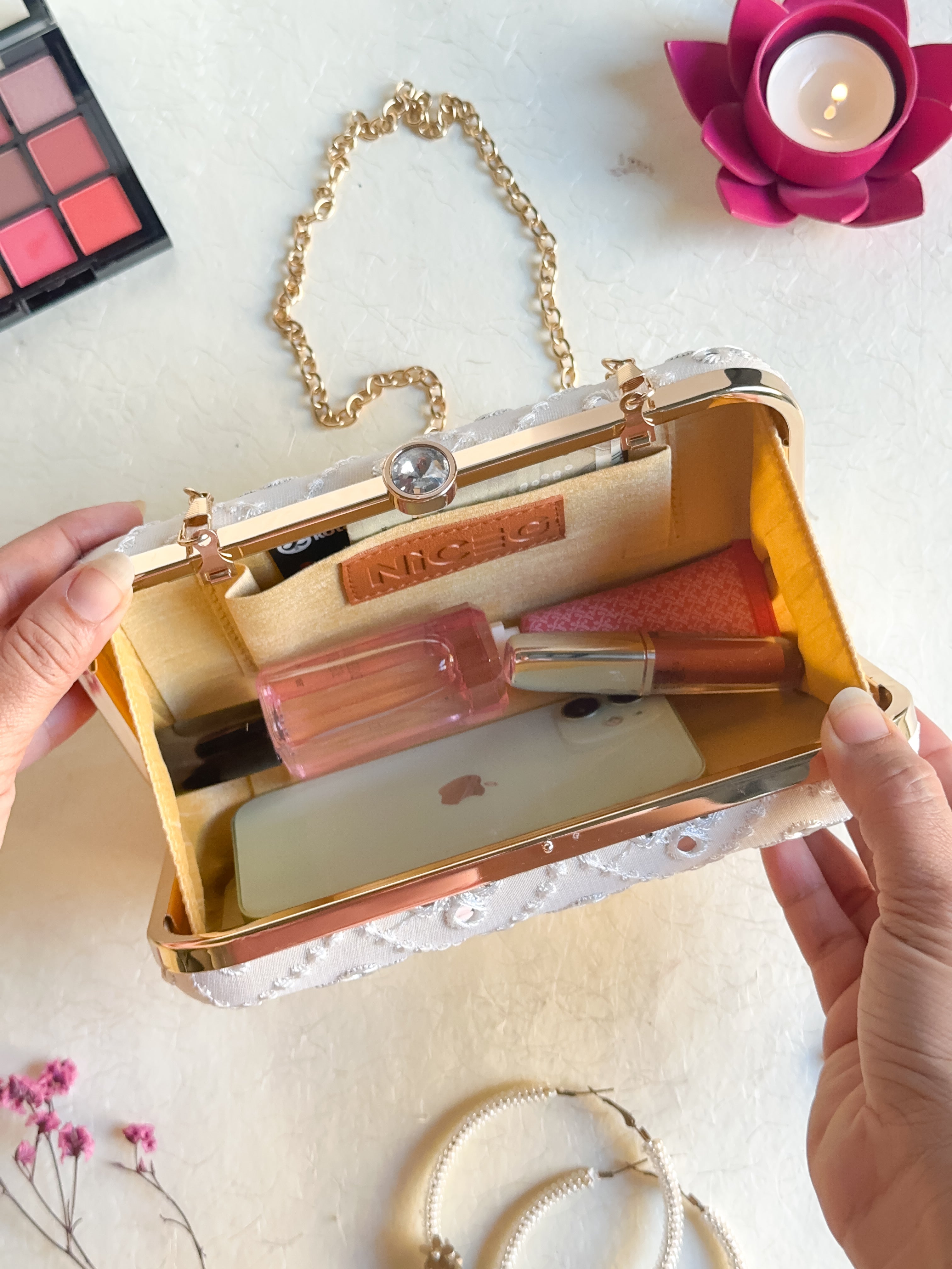 Nice-G White Loom Clutch Bags: Your Ultimate Evening Accessory